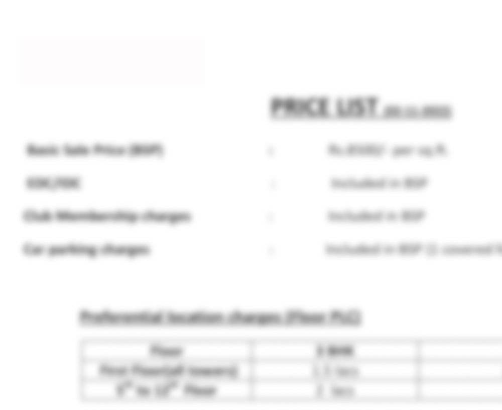 Arvind Greenfield Price List